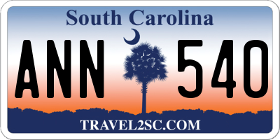 SC license plate ANN540