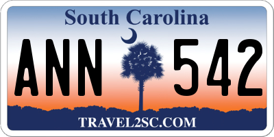 SC license plate ANN542