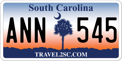 SC license plate ANN545