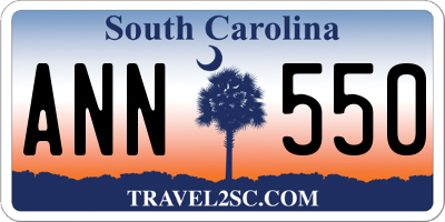 SC license plate ANN550