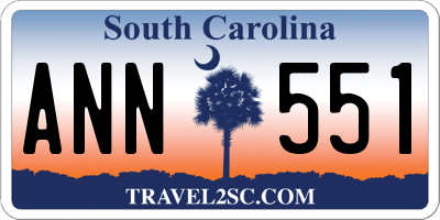 SC license plate ANN551