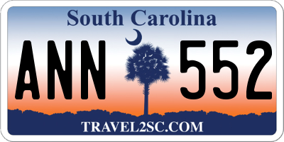 SC license plate ANN552