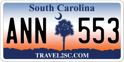 SC license plate ANN553