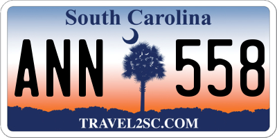 SC license plate ANN558