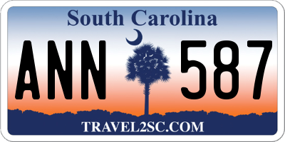 SC license plate ANN587