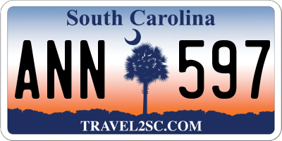 SC license plate ANN597