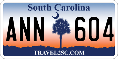 SC license plate ANN604
