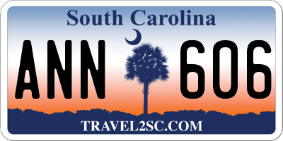 SC license plate ANN606