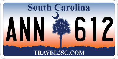 SC license plate ANN612