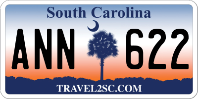 SC license plate ANN622