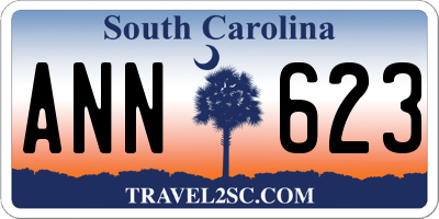 SC license plate ANN623