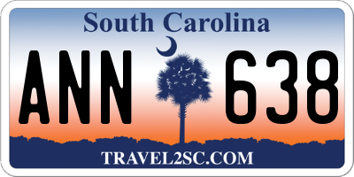 SC license plate ANN638