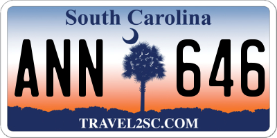SC license plate ANN646