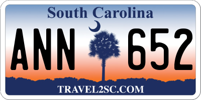 SC license plate ANN652