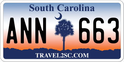SC license plate ANN663