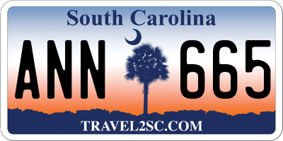 SC license plate ANN665
