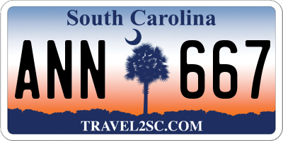 SC license plate ANN667