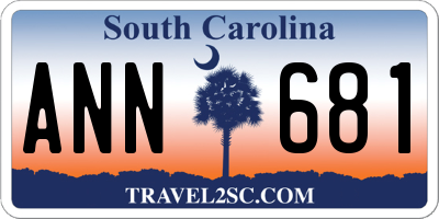 SC license plate ANN681