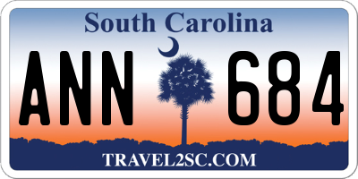 SC license plate ANN684