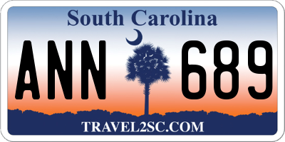 SC license plate ANN689