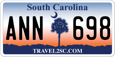 SC license plate ANN698