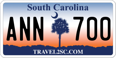 SC license plate ANN700