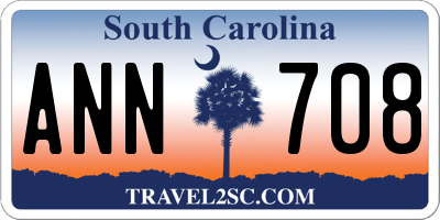 SC license plate ANN708