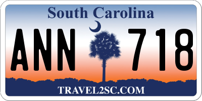 SC license plate ANN718