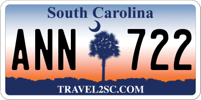 SC license plate ANN722