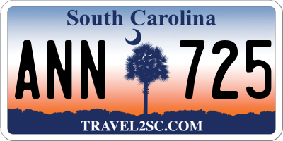 SC license plate ANN725
