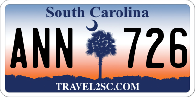 SC license plate ANN726