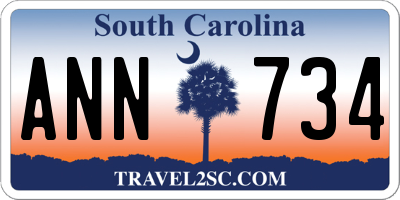 SC license plate ANN734