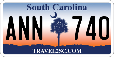 SC license plate ANN740