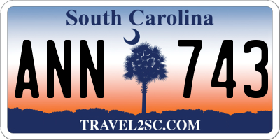 SC license plate ANN743