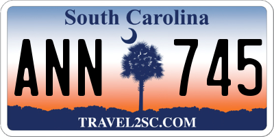 SC license plate ANN745