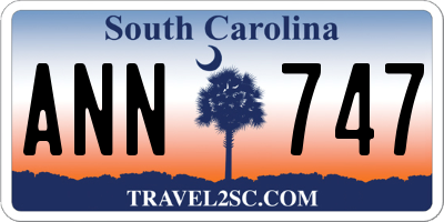 SC license plate ANN747