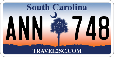 SC license plate ANN748