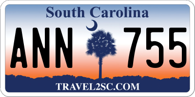 SC license plate ANN755