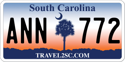 SC license plate ANN772