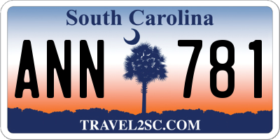 SC license plate ANN781