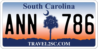 SC license plate ANN786