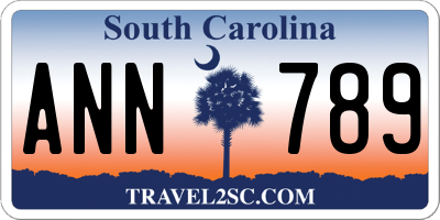 SC license plate ANN789