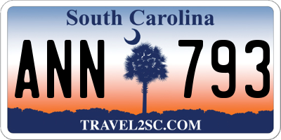 SC license plate ANN793