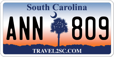 SC license plate ANN809
