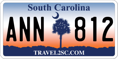 SC license plate ANN812