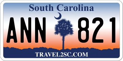 SC license plate ANN821