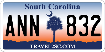 SC license plate ANN832