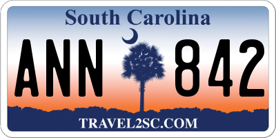 SC license plate ANN842