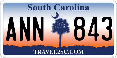 SC license plate ANN843