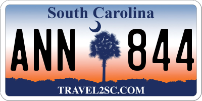 SC license plate ANN844